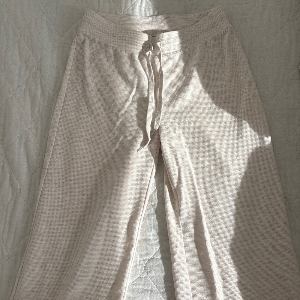 Women’s Cream Knit Drawstring Lounge Pants